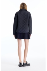 Jaqueta Ellus Nylon Quilted Raglan Preto