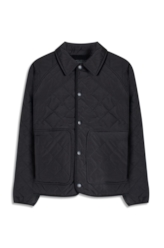 Jaqueta Ellus Nylon Quilted Raglan Preto