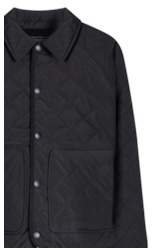 Jaqueta Ellus Nylon Quilted Raglan Preto