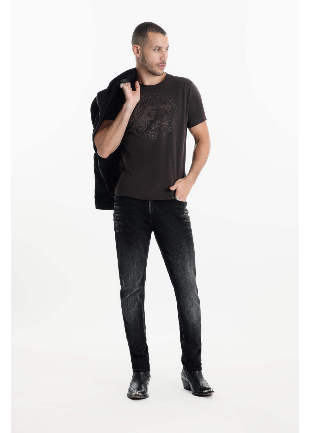 Jaqueta Ellus Suede Rider Preto