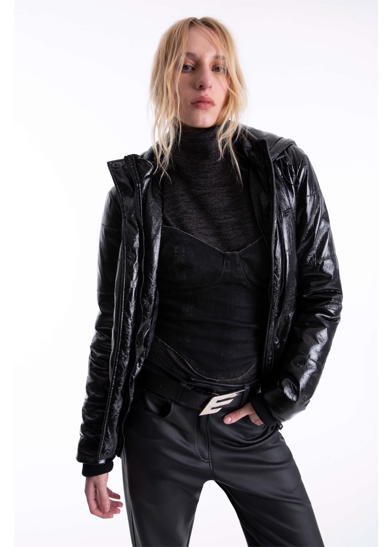Jaqueta Ellus Vinyl Puff Preto