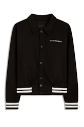 Jaqueta Golf Wool Like Contrast Preto
