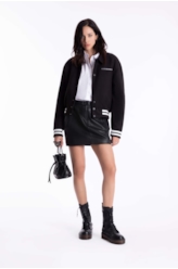 Jaqueta Golf Wool Like Contrast Preto