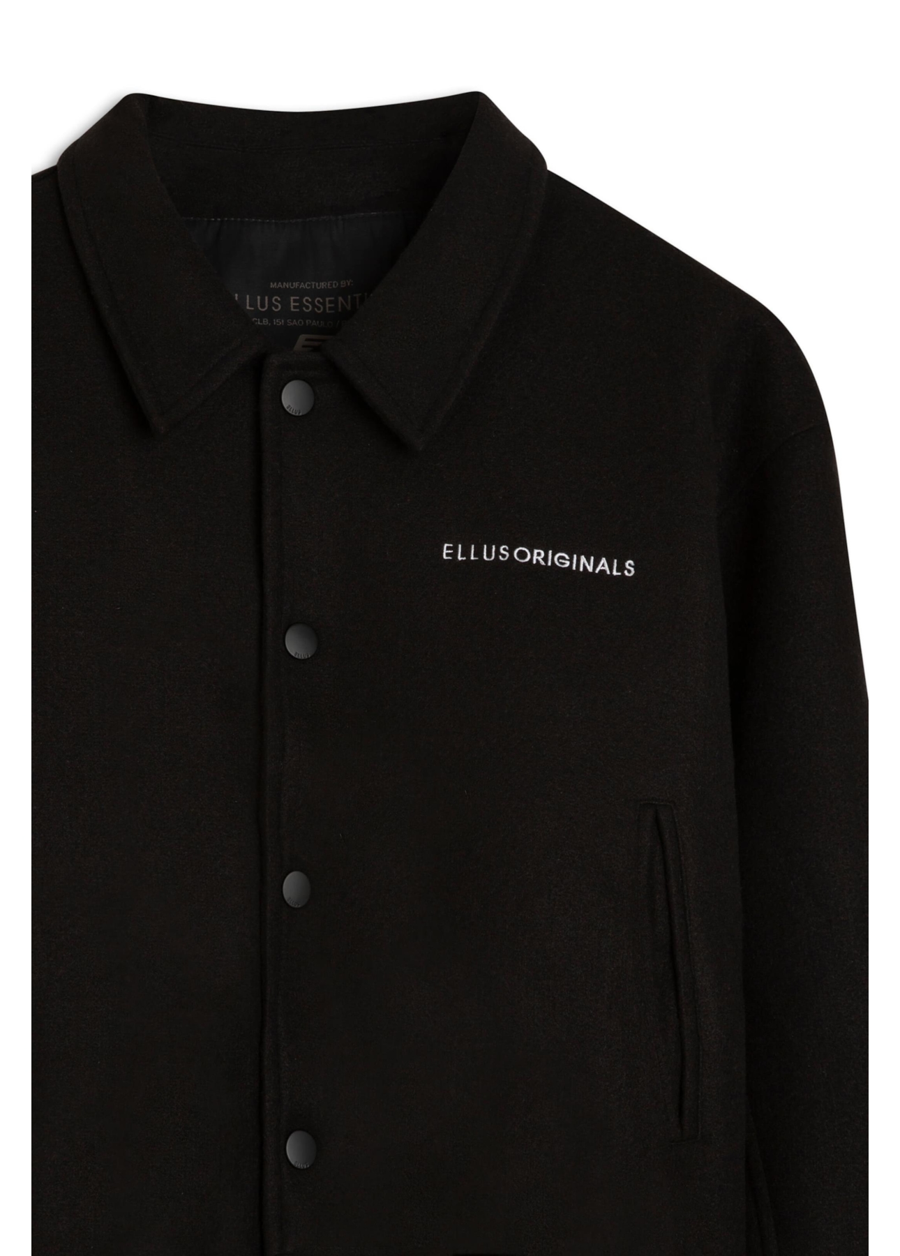 Jaqueta Golf Wool Like Contrast Preto