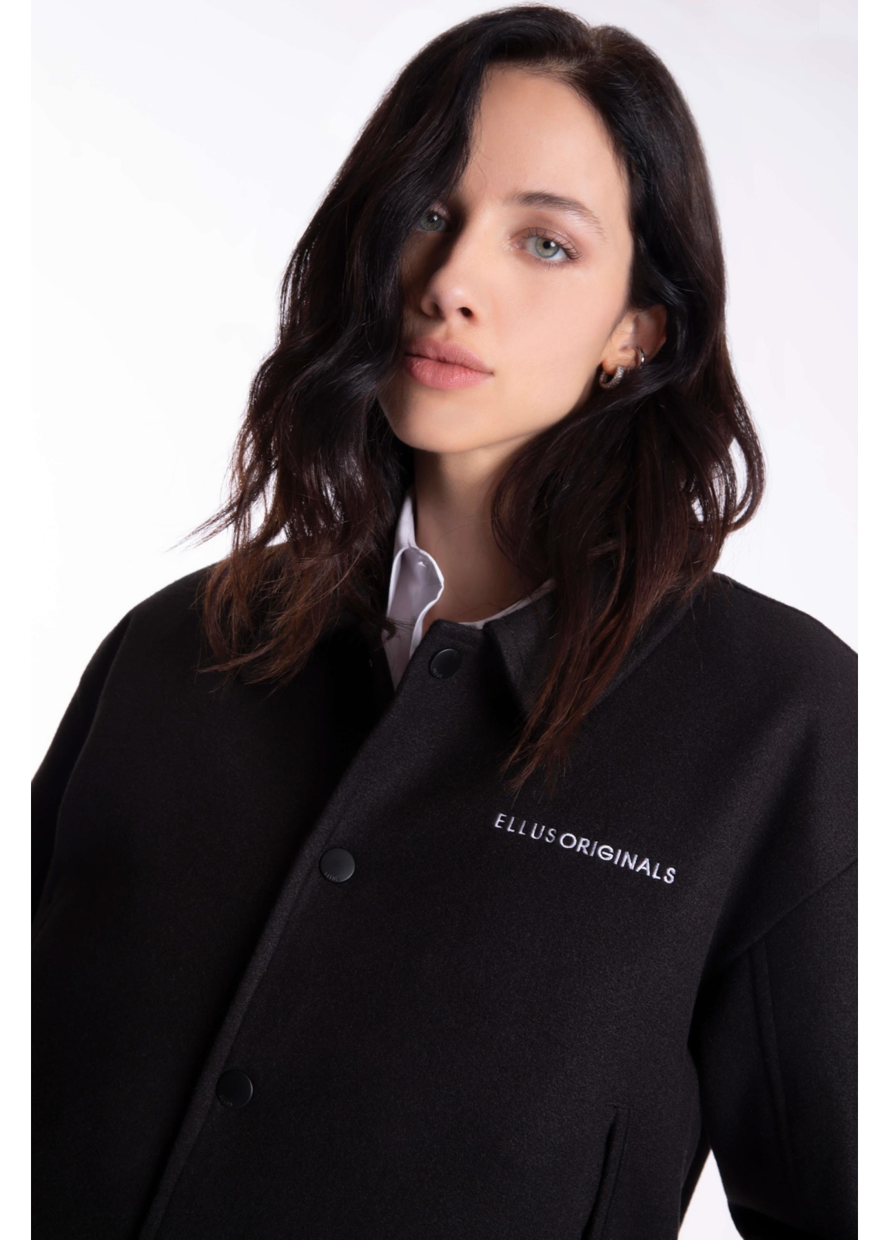 Jaqueta Golf Wool Like Contrast Preto