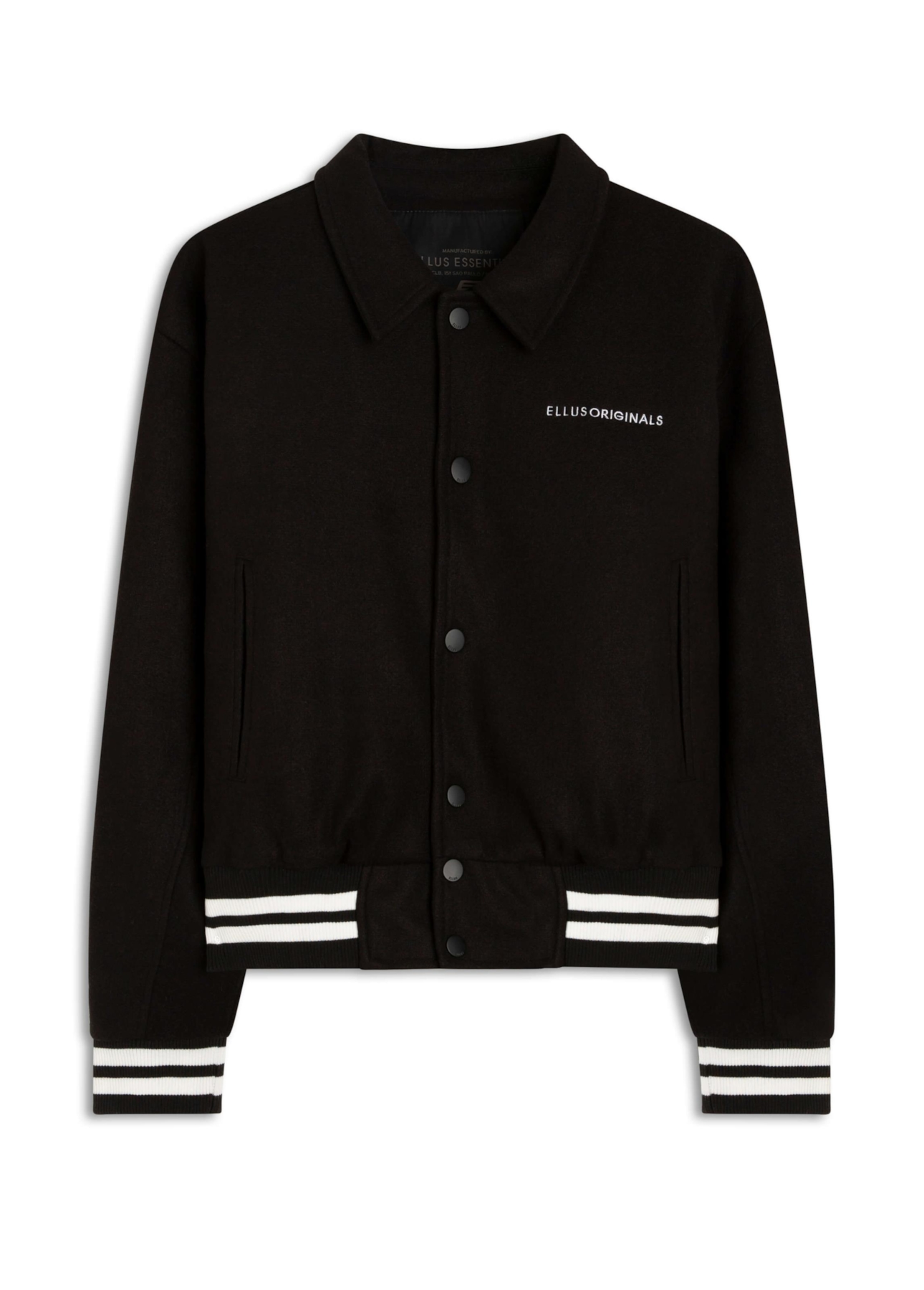 Jaqueta Golf Wool Like Contrast Preto