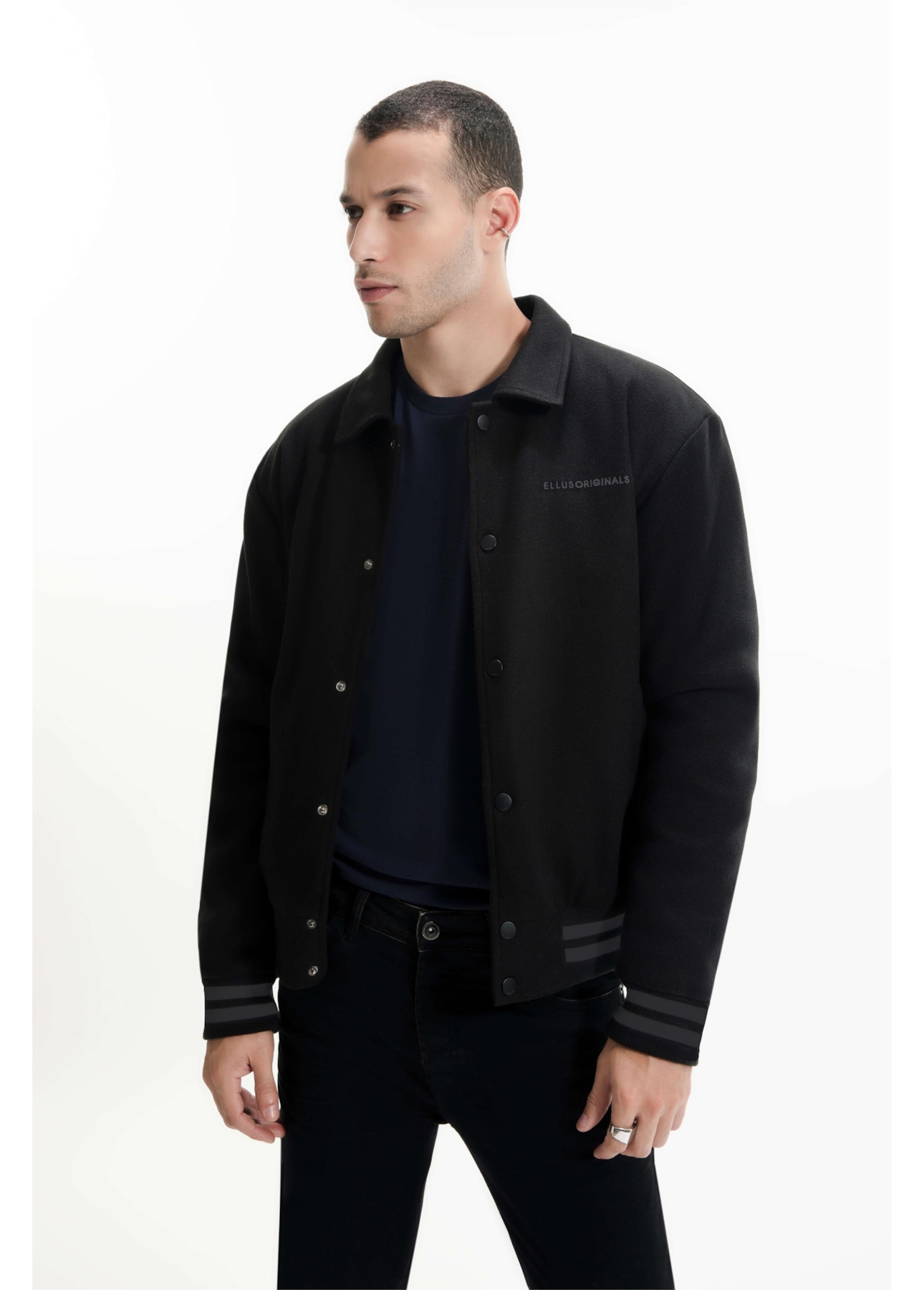 Jaqueta Golf Wool Like Originals Preto