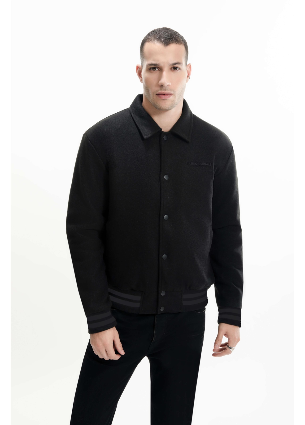 Jaqueta Golf Wool Like Originals Preto