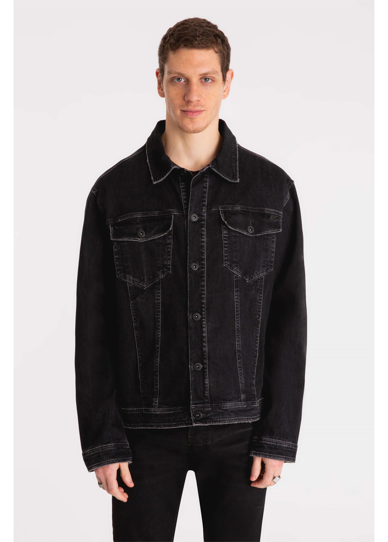 Jaqueta Jeans Intense Black 1597 Lav.Black C/ Tie Dye