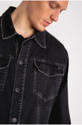 Jaqueta Jeans Intense Black 1597 Lav.Black C/ Tie Dye