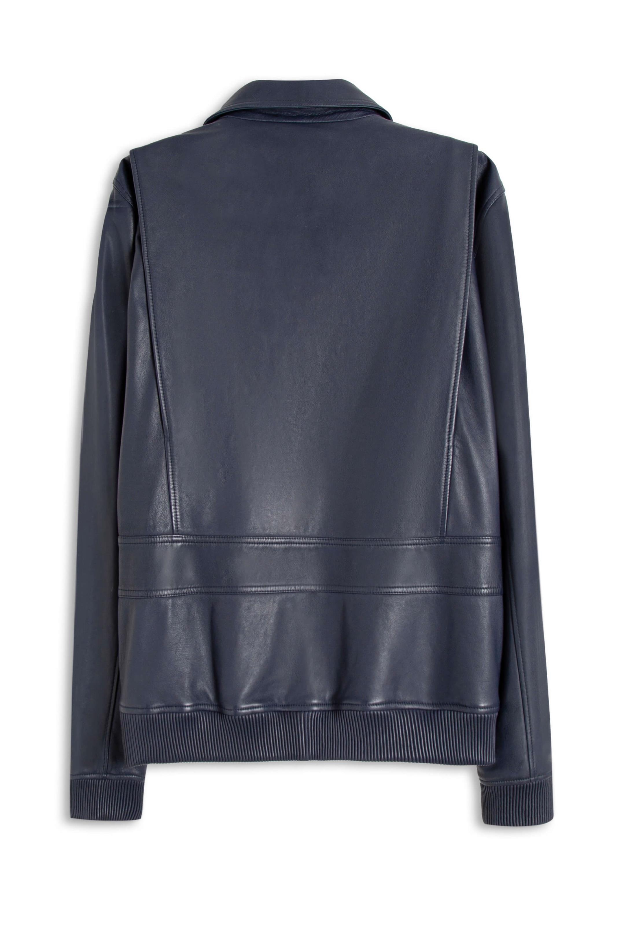 Jaqueta Leather Aviator Jack Purple Blue