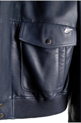 Jaqueta Leather Aviator Jack Purple Blue