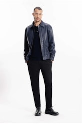 Jaqueta Leather Aviator Jack Purple Blue