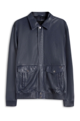Jaqueta Leather Aviator Jack Purple Blue