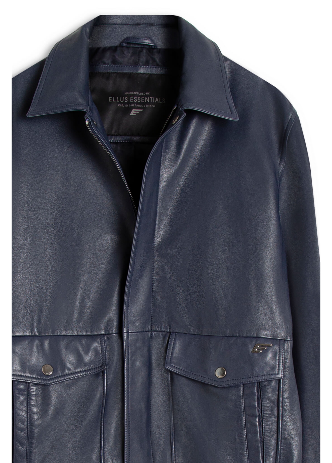 Jaqueta Leather Aviator Jack Purple Blue