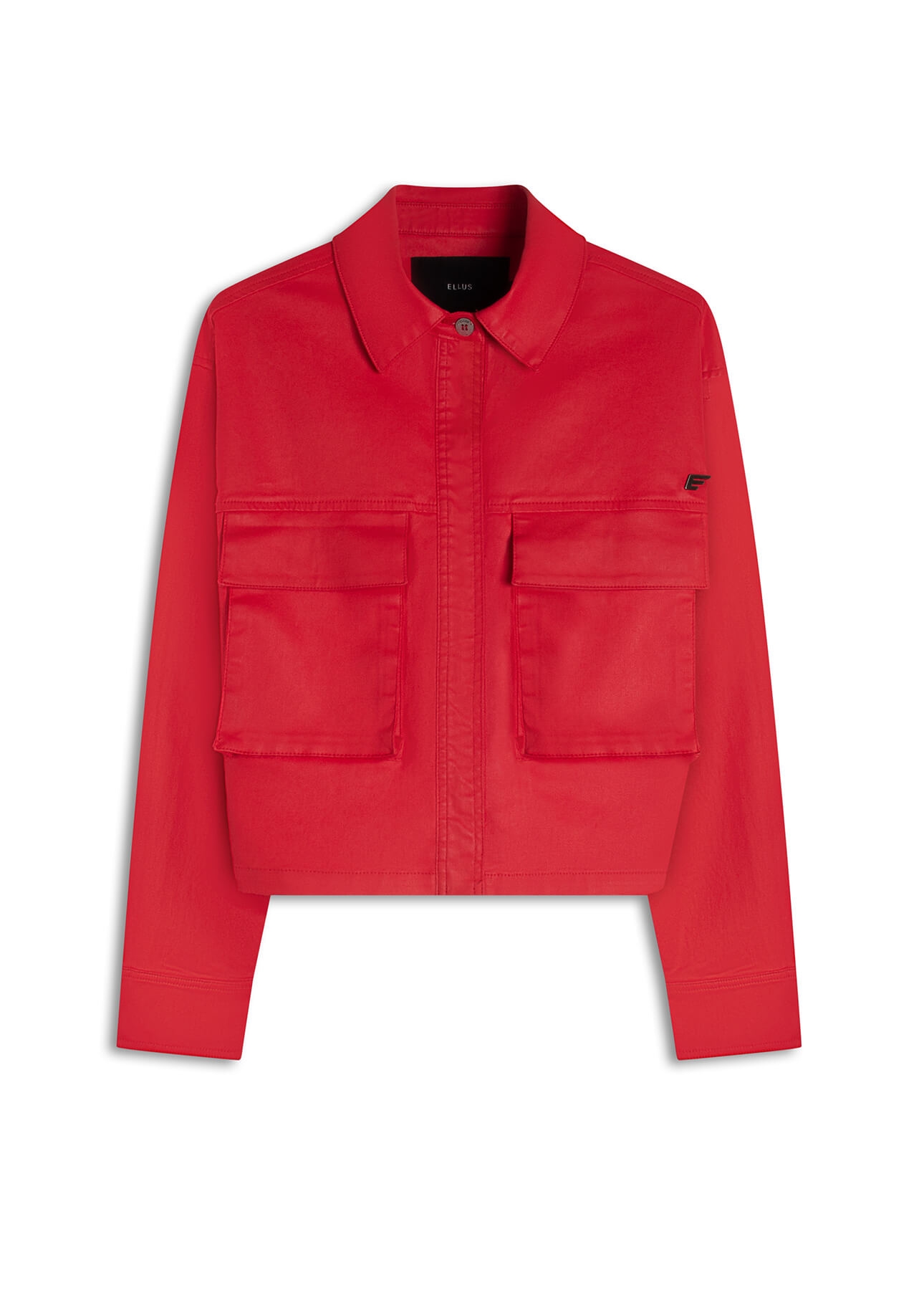 Jaqueta Leather Denim Folli Pocket Vermelho