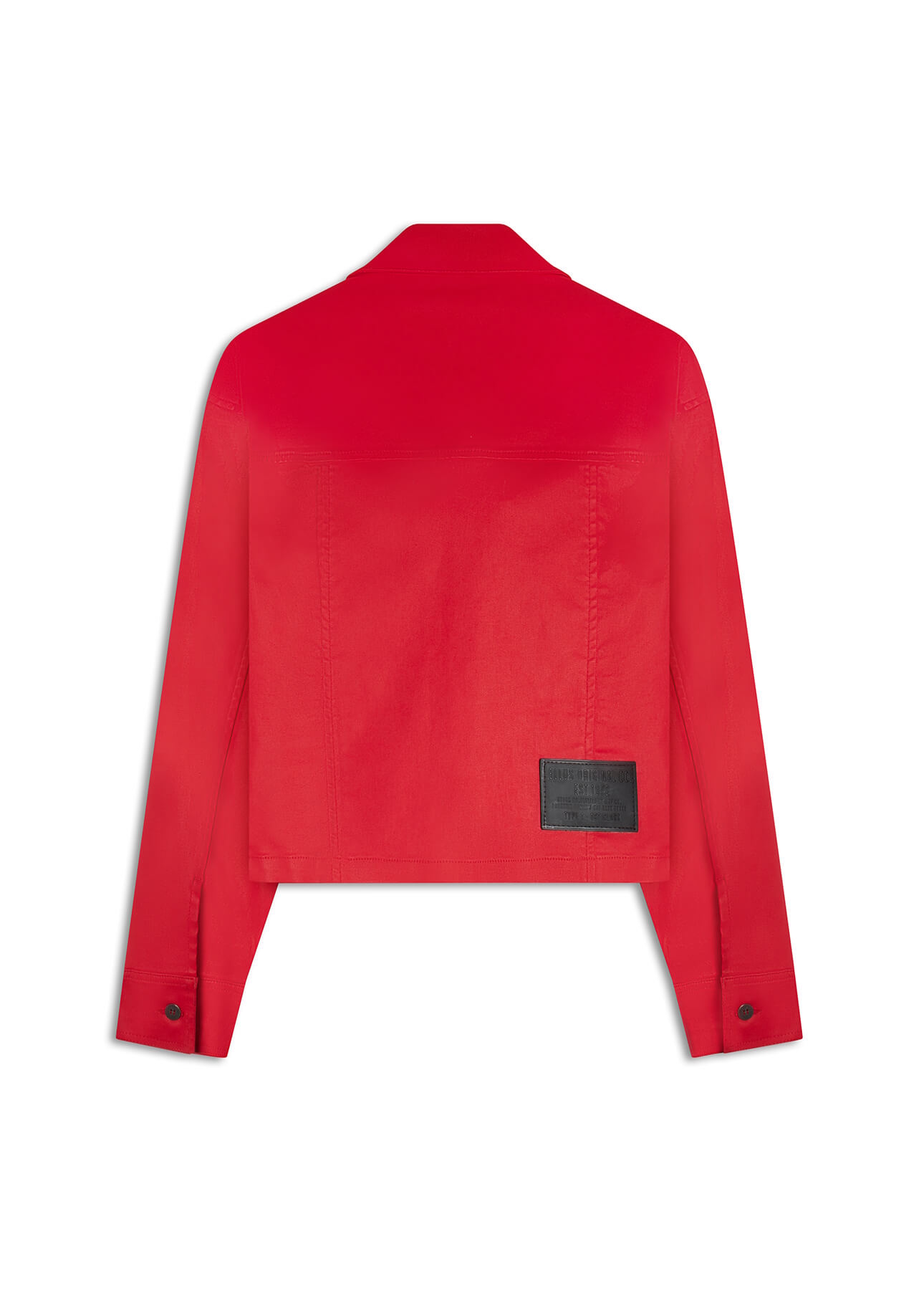 Jaqueta Leather Denim Folli Pocket Vermelho