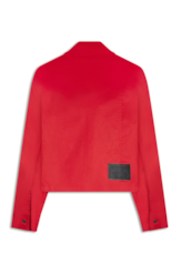 Jaqueta Leather Denim Folli Pocket Vermelho