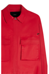 Jaqueta Leather Denim Folli Pocket Vermelho