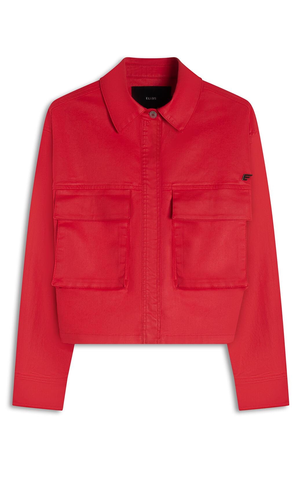 Jaqueta Leather Denim Folli Pocket Vermelho