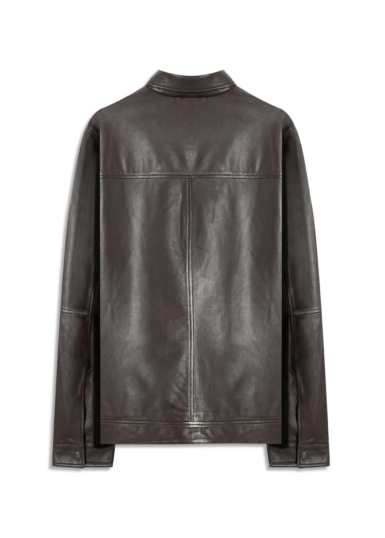 Jaqueta Leather Golf Dark Brown