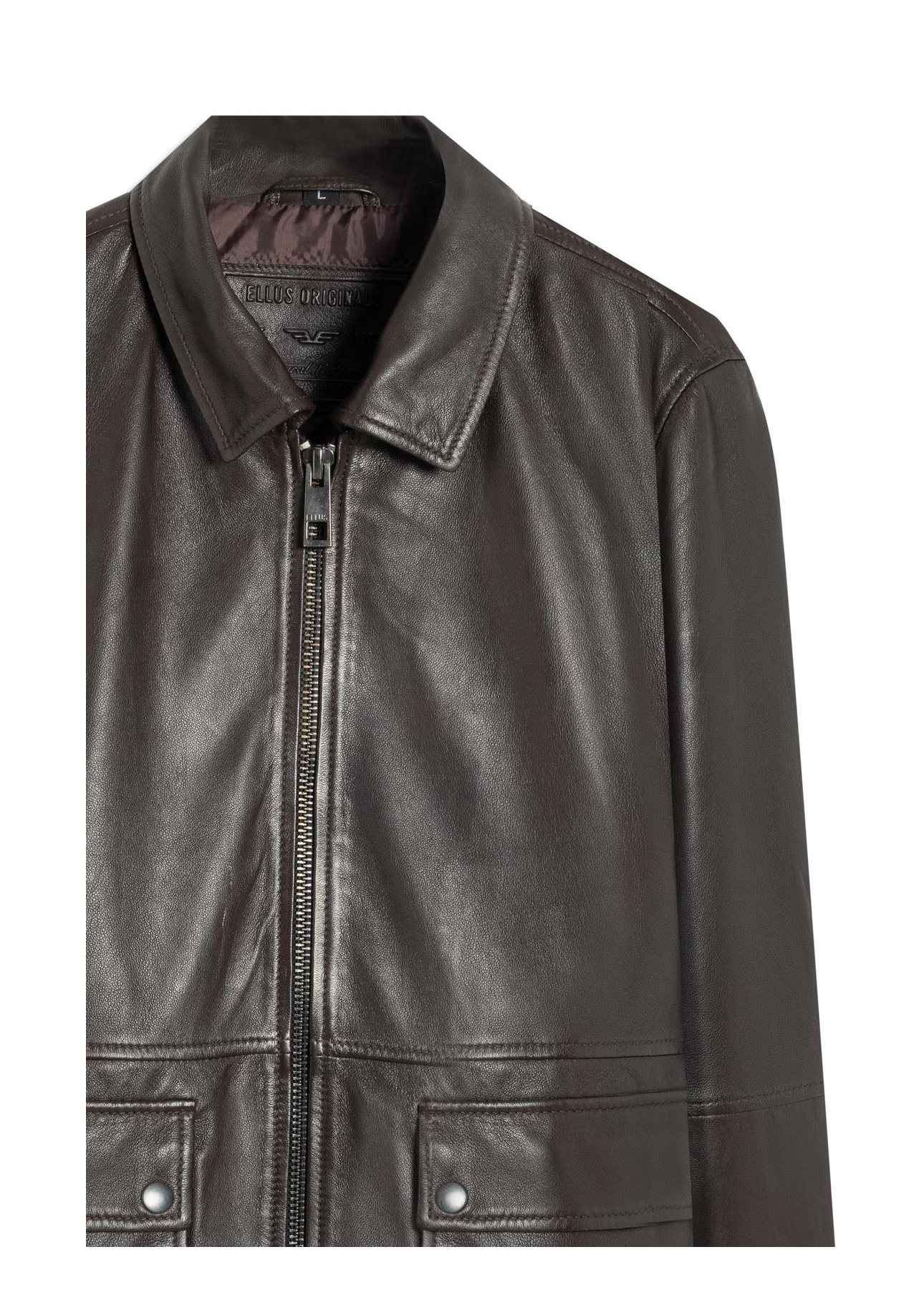 Jaqueta Leather Golf Dark Brown