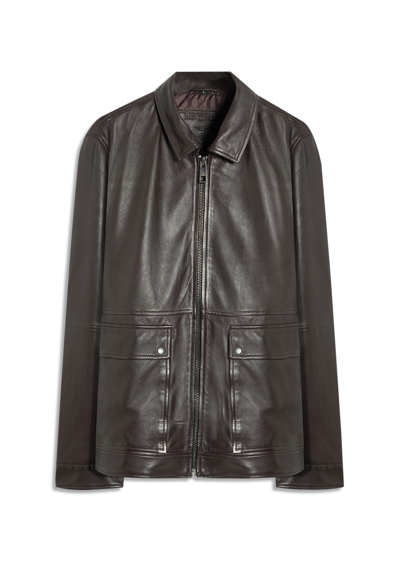 Jaqueta Leather Golf Dark Brown