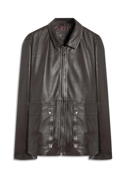 Jaqueta Leather Golf Dark Brown