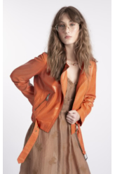 Jaqueta  Leather Perfecto Laranja