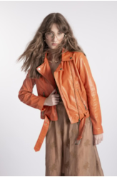 Jaqueta  Leather Perfecto Laranja