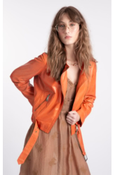 Jaqueta  Leather Perfecto Laranja