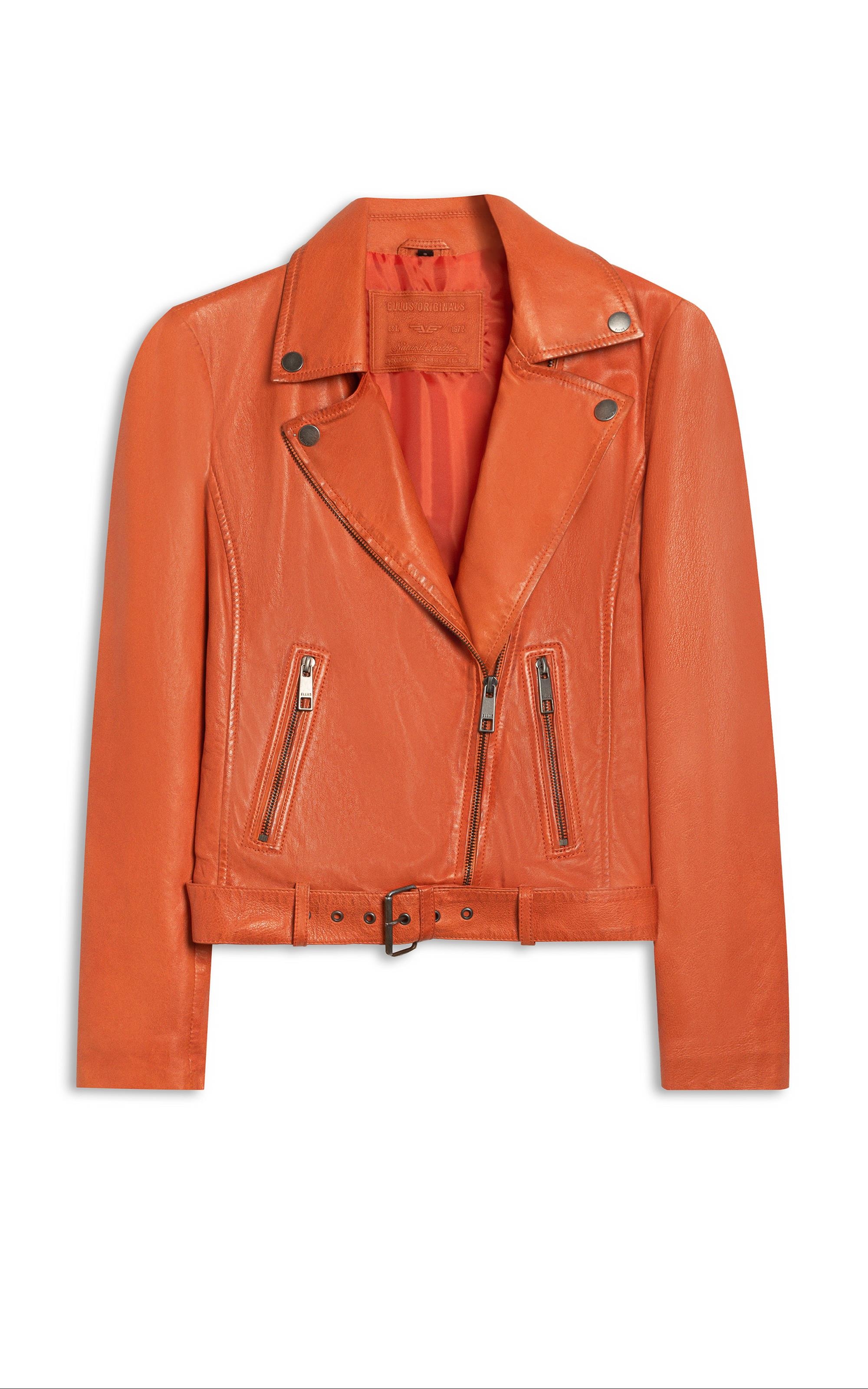 Jaqueta Leather Perfecto Laranja