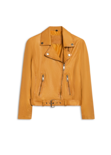 Jaqueta  Leather Perfecto Mostarda