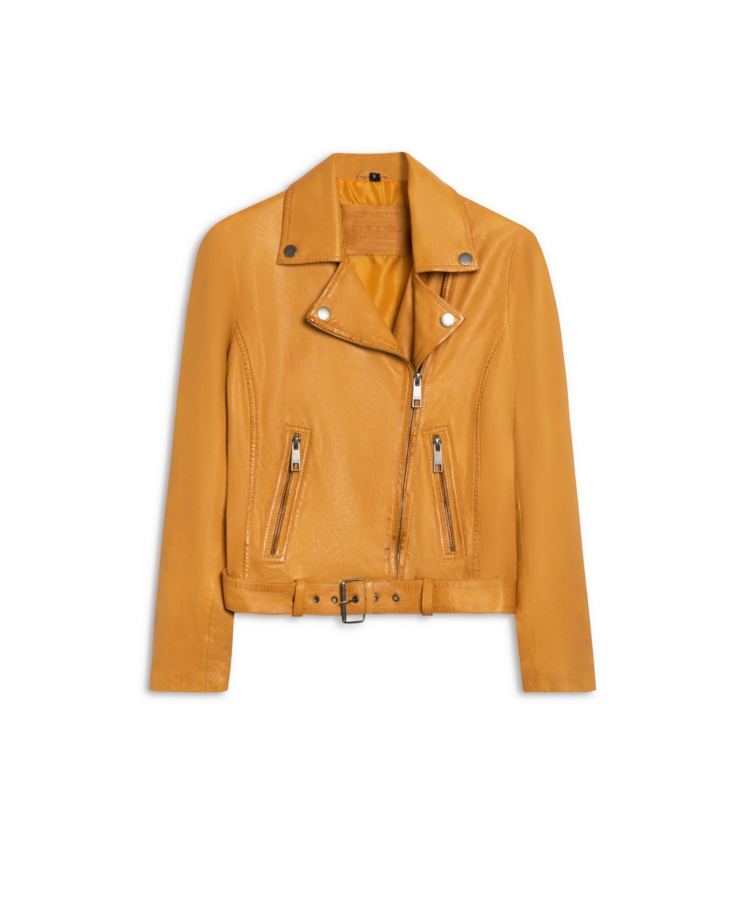 Jaqueta  Leather Perfecto Mostarda