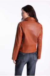 Jaqueta Leather Perfecto Signature Caramelo