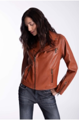 Jaqueta Leather Perfecto Signature Caramelo