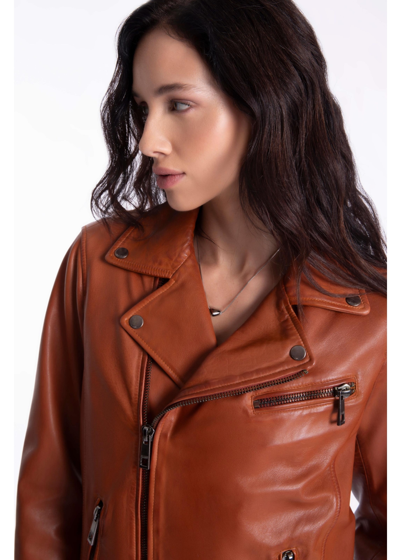 Jaqueta Leather Perfecto Signature Caramelo