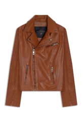 Jaqueta Leather Perfecto Signature Caramelo