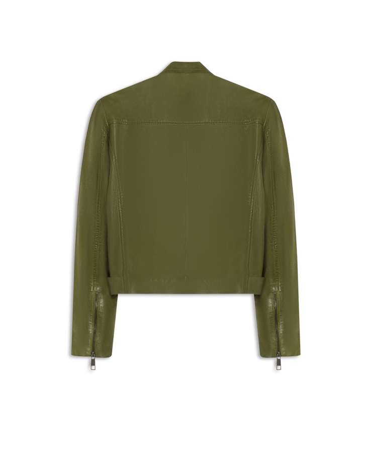 Jaqueta  Leather Perfecto Verde Militar