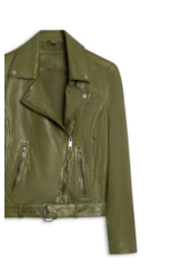 Jaqueta  Leather Perfecto Verde Militar