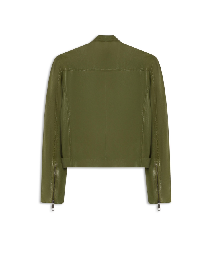 Jaqueta  Leather Perfecto Verde Militar