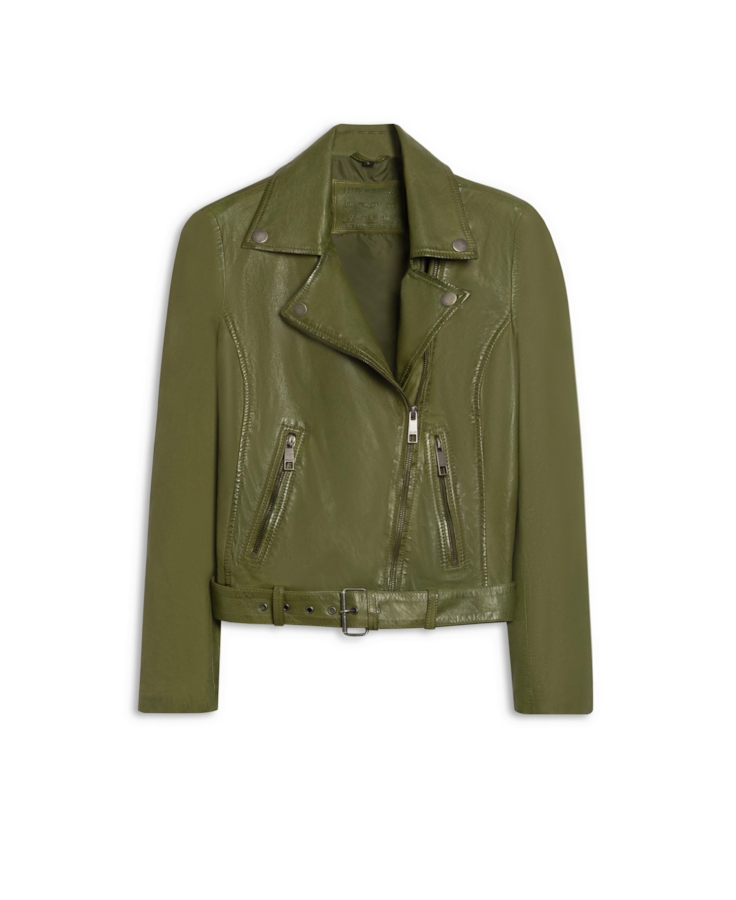 Jaqueta  Leather Perfecto Verde Militar