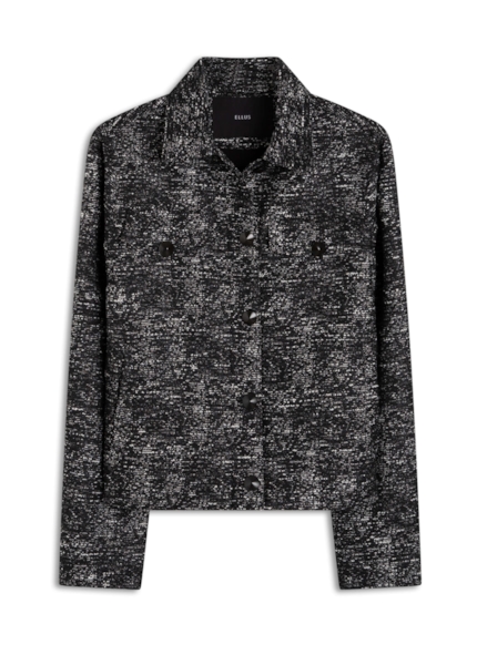 Jaqueta Metal Tweed Preto