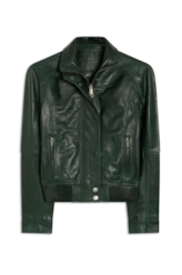 Jaqueta Nat Leather Bomber Ribbed Bottle