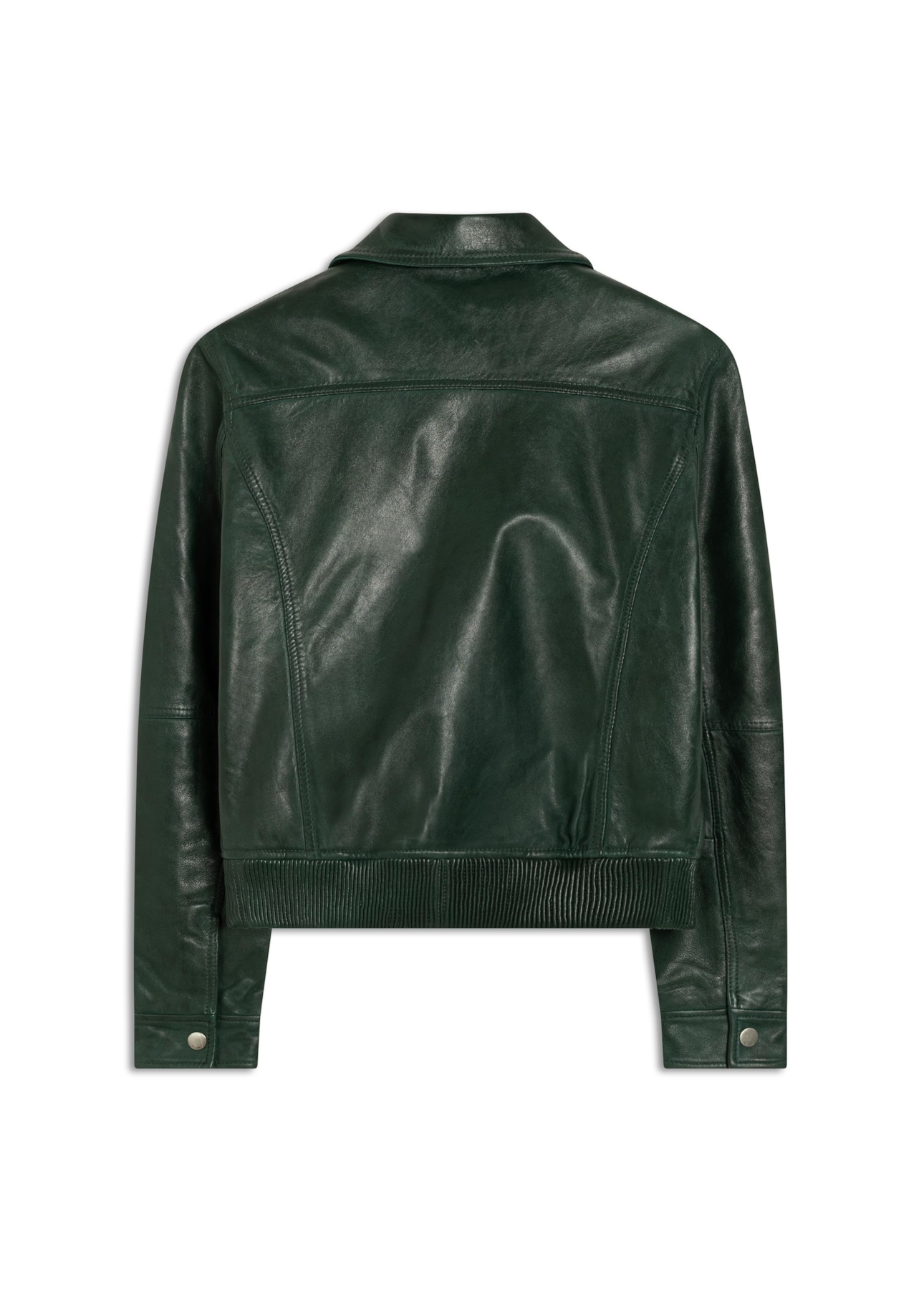 Jaqueta Nat Leather Bomber Ribbed Bottle