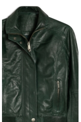 Jaqueta Nat Leather Bomber Ribbed Bottle