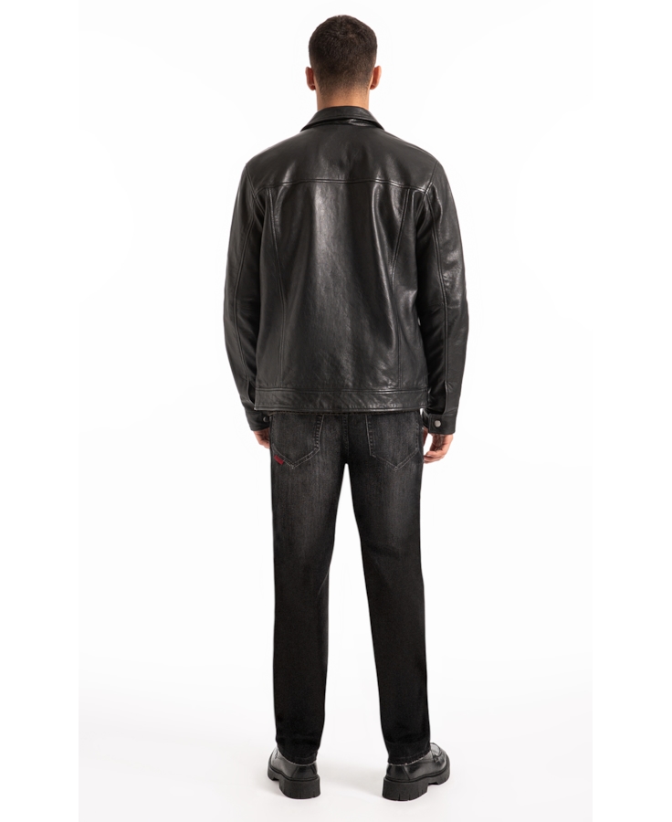 Jaqueta Natural Leather Golf Preto