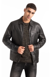 Jaqueta Natural Leather Golf Preto