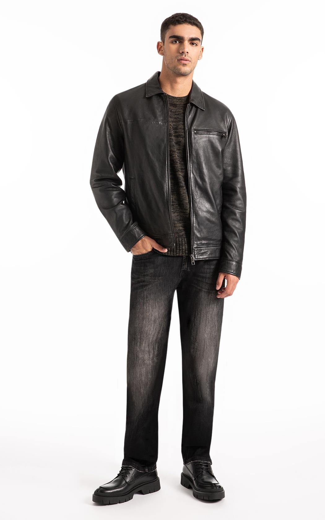 Jaqueta Natural Leather Golf Preto