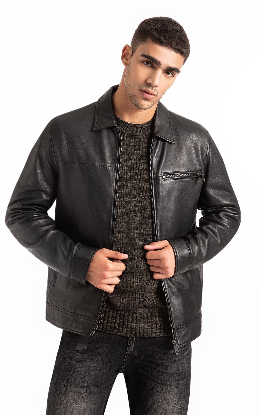 Jaqueta Natural Leather Golf Preto